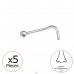 Ball nose piercing 2mm, (20 G) 5pcs - Titanium Titanium Nose Jewelry A4S47739