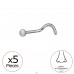 5 pcs Round nose piercing 2 mm (20 G) - Titanium Titanium Nose Jewelry A4S47741
