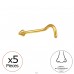  Golden triangle nose piercing 2mm, (20 G) 5pcs - Titanium Titanium Nose Jewelry A4S47744