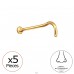  5 db Arany félgömb 2 mm (20 G)  - Titán Titanium Nose Jewelry A4S47746