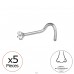 Round nose piercing 2mm, (20 G) 5pcs - Titanium Titanium Nose Jewelry A4S47747