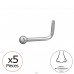 Ball nose piercing 2mm, (20 G) 5pcs - Titanium Titanium Nose Jewelry A4S47751