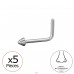 Piercing do nosa trojuholník 2mm (20 G) 5 kusov - Titán Titanium Nose Jewelry A4S47753