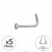 Piercing do nosa okrúhly 2mm (20 G) 5 kusov - Titán Titanium Nose Jewelry A4S47755