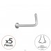 Titanium Half Ball nose piercing 2mm, (20 G)  5pcs - Titanium Titanium Nose Jewelry A4S47757