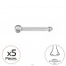 2mm egyenes (20G) orr piercing x 5 db - Titán Titanium Nose Jewelry A4S47764
