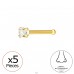 Pozłacane Półkulki 2mm (20G) - 5 sztuk - Tytan Titanium Nose Jewelry A4S47773