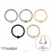 Golyós 0,8 mm orrkarika (20G) Mix  x 5 db - Titán Titanium Nose Jewelry A4S47774