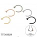 Zahnuté klince, 0,8mm (20G) Mix farieb 5 kusov - Titán Titanium Nose Jewelry A4S47778