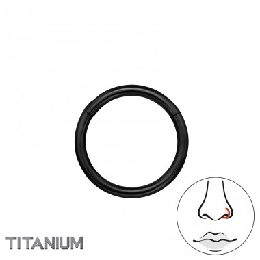 Schwarzer Reifen 8mm - Titan Titanium Nose Jewelry A4S47787
