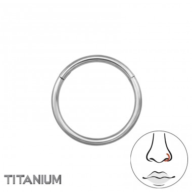 Silber Reifen 10mm - Titan Titanium Nose Jewelry A4S47788