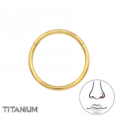 Golden Hoop 12mm - Titanium Titanium Nose Jewelry A4S47794