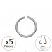 5 ks Kroužky do nosu 0,8 mm 20 G - Titan Titanium Nose Jewelry A4S48943