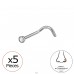 5 pcs Round crystal 2 mm 20 G - Titanium Titanium Nose Jewelry A4S48949