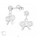 Schleife mit Swarovski® Kristallen - Silber 925 Swarovski Ohrstecker A4S32832