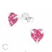 Srdce S Swarovski® Kryštálmi - Šperkové Striebro 925 Swarovski Puzetové Náušnice A4S36646
