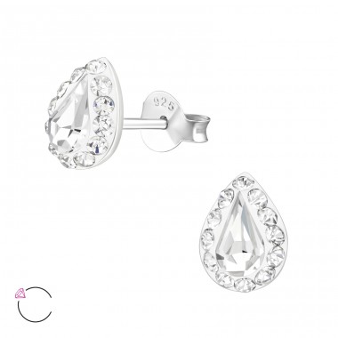Träne mit Swarovski®-Kristallen – 925 Sterling Silber Swarovski Ohrstecker A4S37527