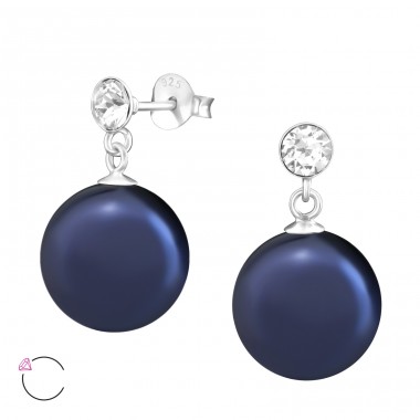 Visiaca Perla S Swarovski® Kryštálmi - Šperkové Striebro 925 Swarovski Puzetové Náušnice A4S37961