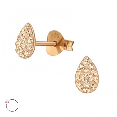 Körte - 925 Ezüst Swarovski Stift fülbevaló A4S39022