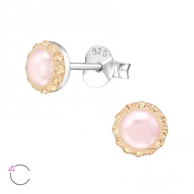 Kolo - Striebro 925 Swarovski Puzetové náušnice A4S39427