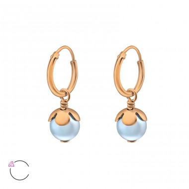 Zavesená Perla S Swarovski® Kryštálmi - Šperkové Striebro 925 Swarovski Strieborne Náušnice A4S37119