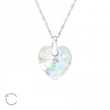 Szív Swarovski® kristályokkal - 925 ezüst Swarovski Nyaklánc A4S27744