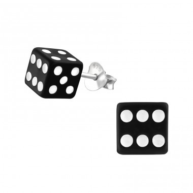 Dice earrings studs hotsell