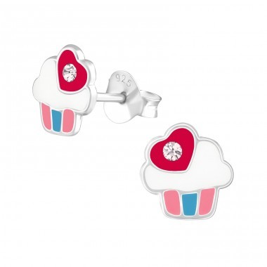 Sterling silver cupcake earrings hot sale