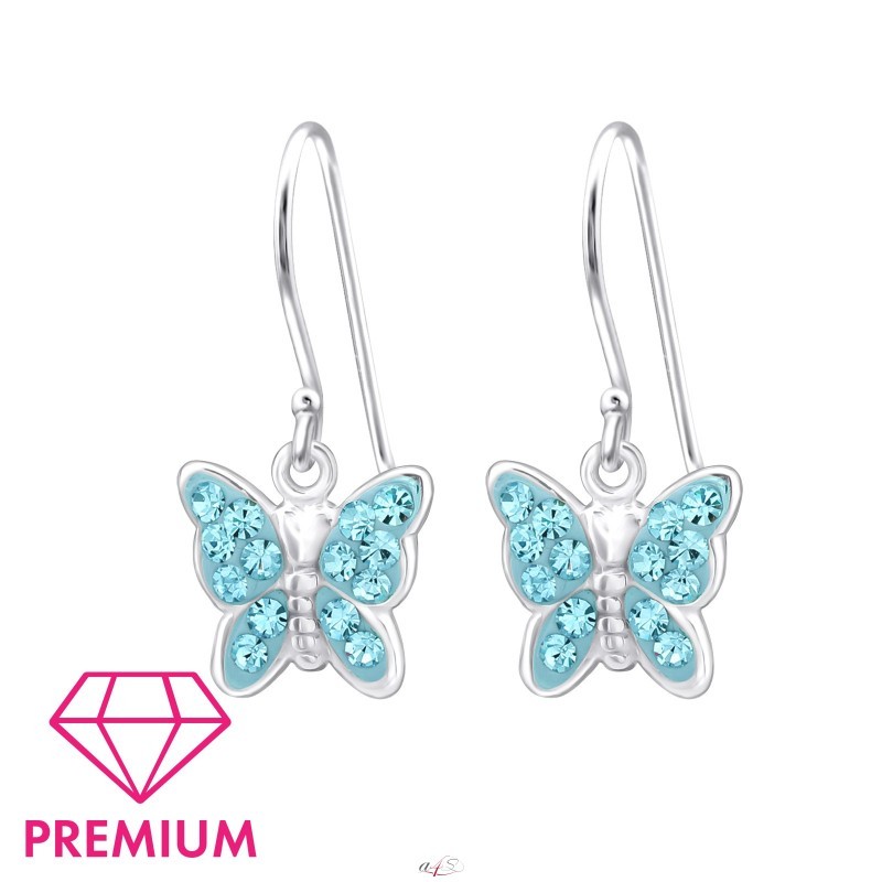 Butterfly Premium 925 Sterling Silver Earrings for Children
