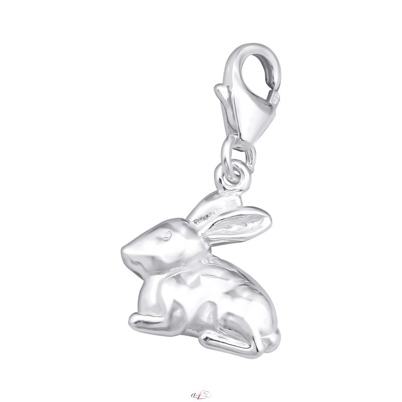 Sterling silver bunny charm sale