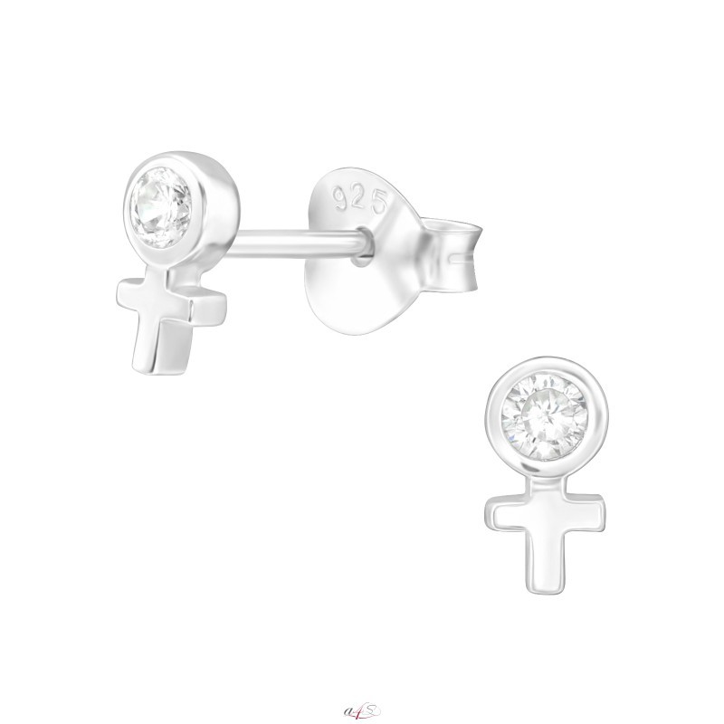 Female symbol earrings store studs