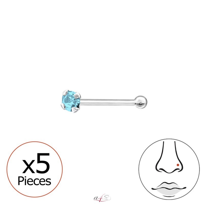 Sterling silver nose stud store