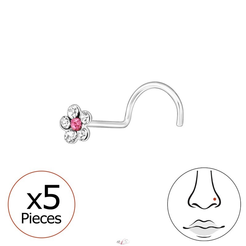 Sterling silver nose stud sale