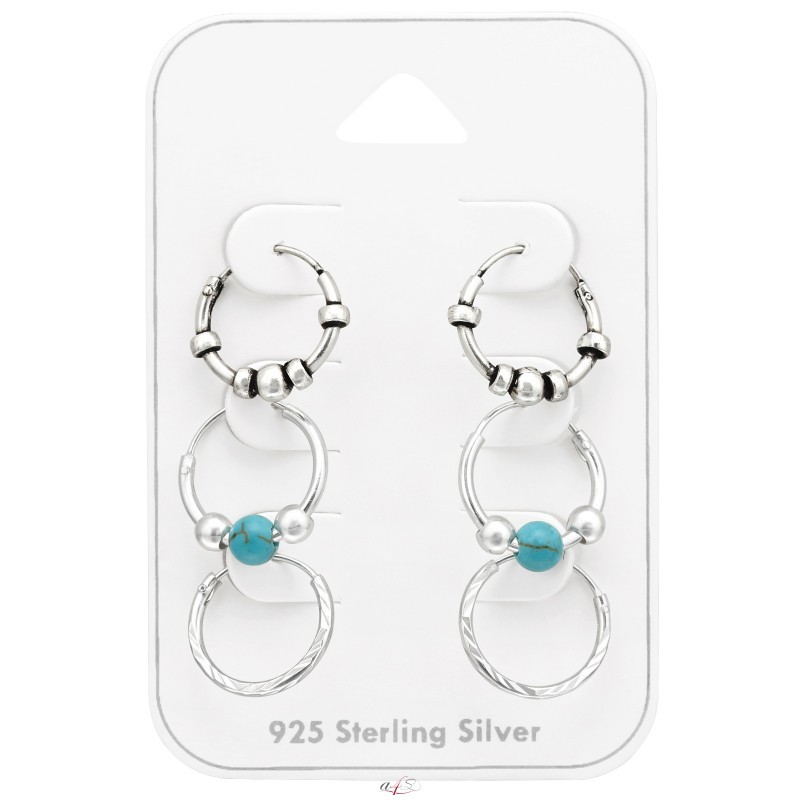 Sterling silver hoop set on sale