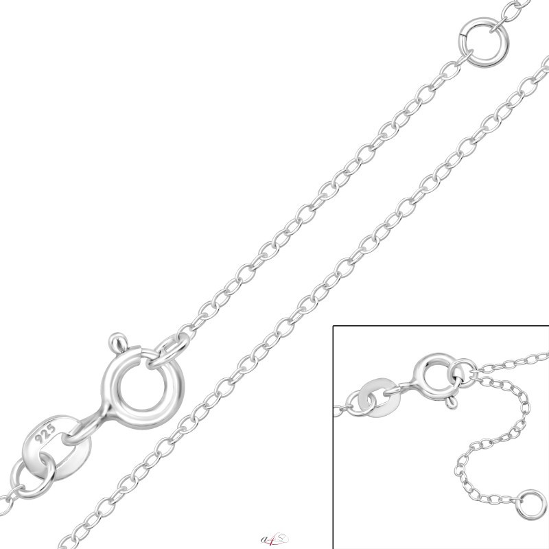 Cable chain for kids 39cm 925 Sterling Silver Silver Chains