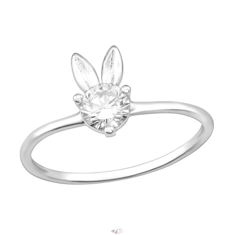 Sterling silver rabbit ring deals