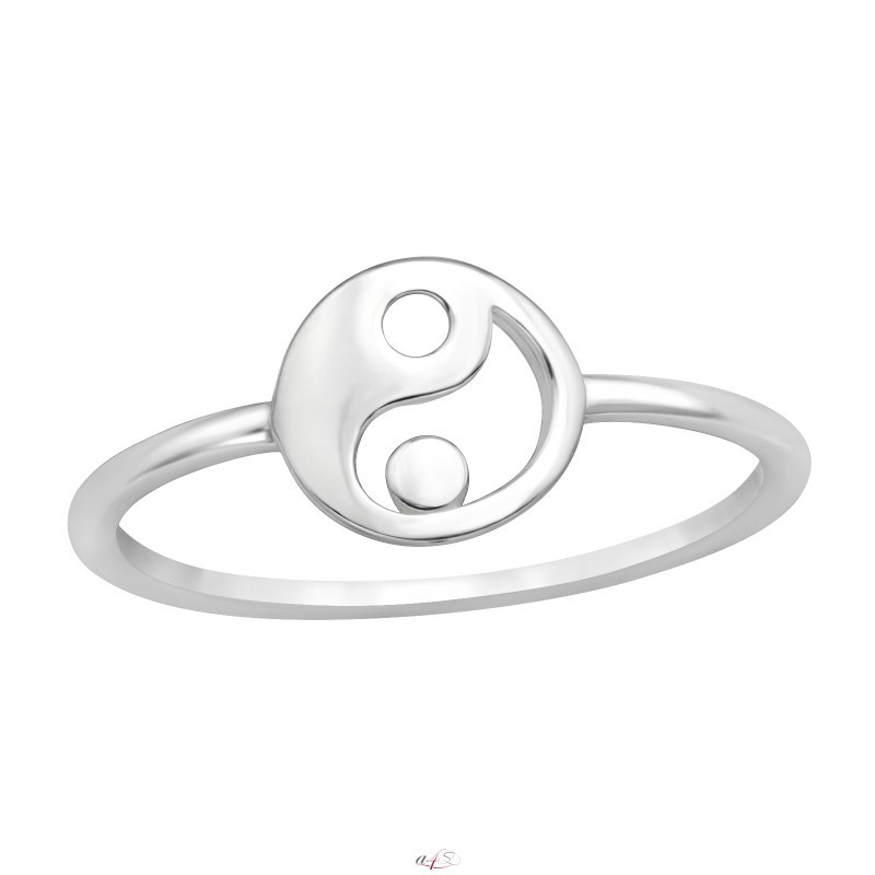 Yin Yang 925 Sterling Silver Basic Rings