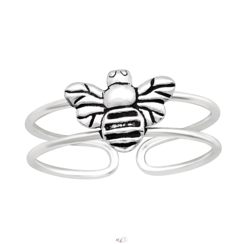 Bee oxidized 925 Sterling Silver Toe Rings