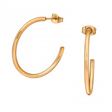 30mm Rosegold Half Hoop 316L Surgical Grade Stainless Steel
