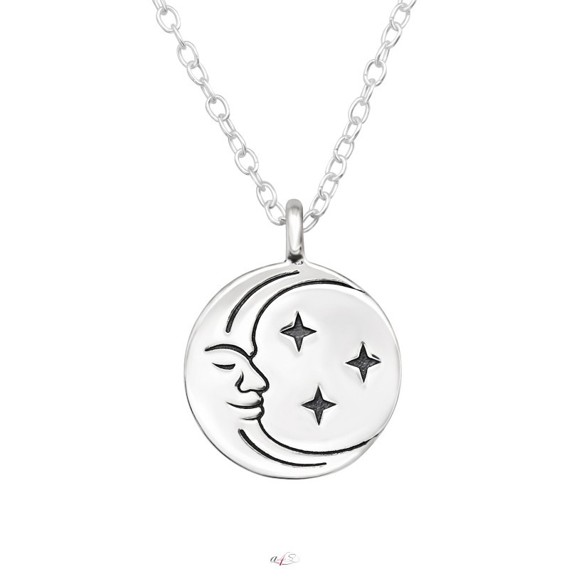 Sun face symbol 925 Sterling Silver Necklace Without Stones
