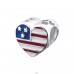 USA Heart - Stříbro 925 Korálky bez kamenů A4S19832