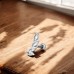 Leaf with Zirconia - 316 Surgical Steel + 925 Sterling Silver Ear Tunnels & Plugs A4S49631