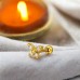 Golden Butterfly with Zirconia - 316 Surgical Steel + 925 Sterling Silver Ear Tunnels & Plugs A4S49622