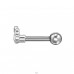 Okrúhle krištály - Šperkové Striebro 925 + Chirurgická Oceľ 316 Ear A4S49617