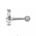Flower with Zirconia - 925 Sterling Silver + 316 Surgical Steel Ear Tunnels & Plugs A4S49629