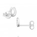 Horseshoe - 925 Sterling Silver Crystal Ear Studs A4S18304