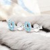 Horseshoe - 925 Sterling Silver Crystal Ear Studs A4S18304