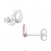 Horseshoe - 925 Sterling Silver Crystal Ear Studs A4S18304