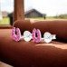 Horseshoe - 925 Sterling Silver Crystal Ear Studs A4S18304