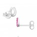 Horseshoe - 925 Sterling Silver Crystal Ear Studs A4S18304